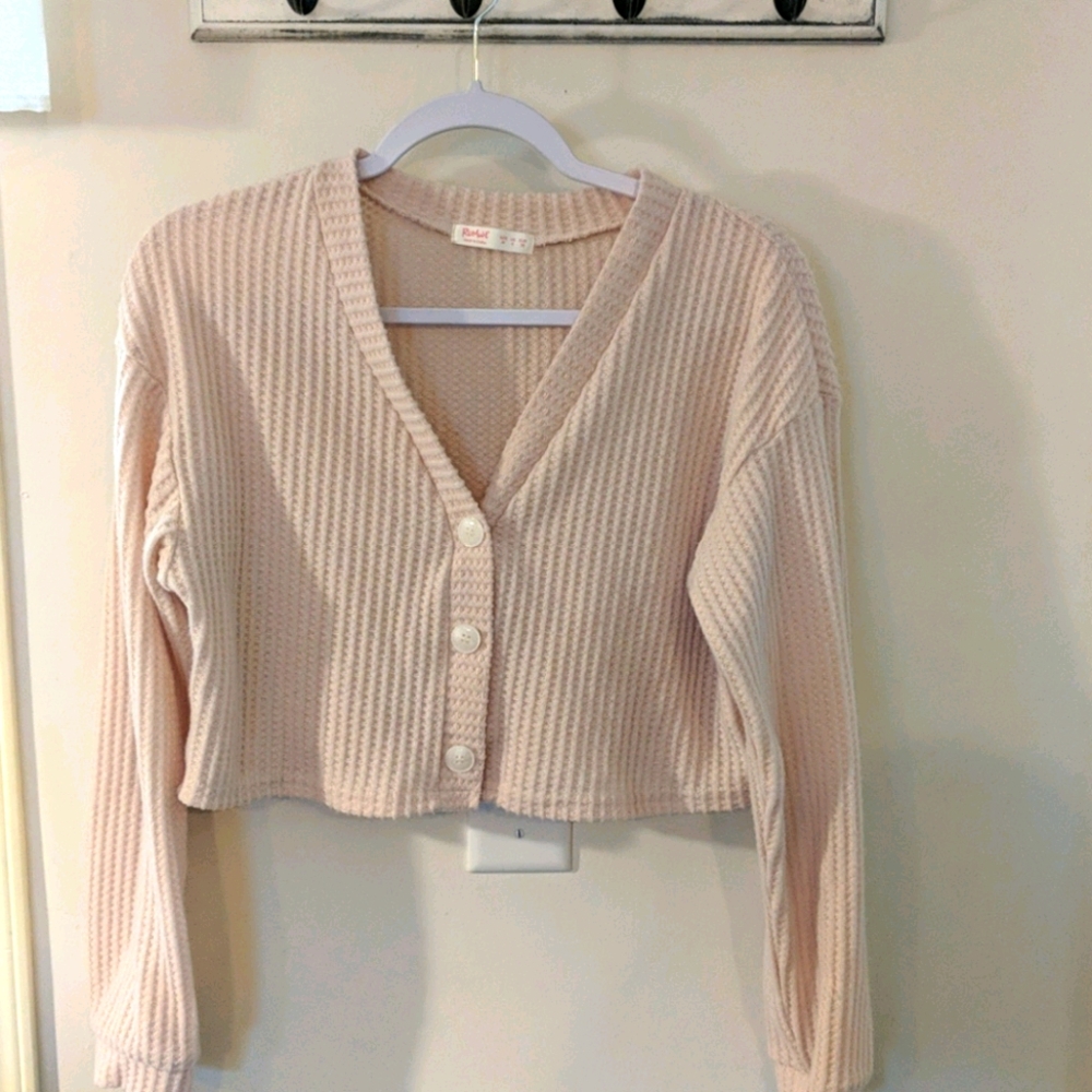 Crop button up sweater